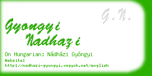 gyongyi nadhazi business card